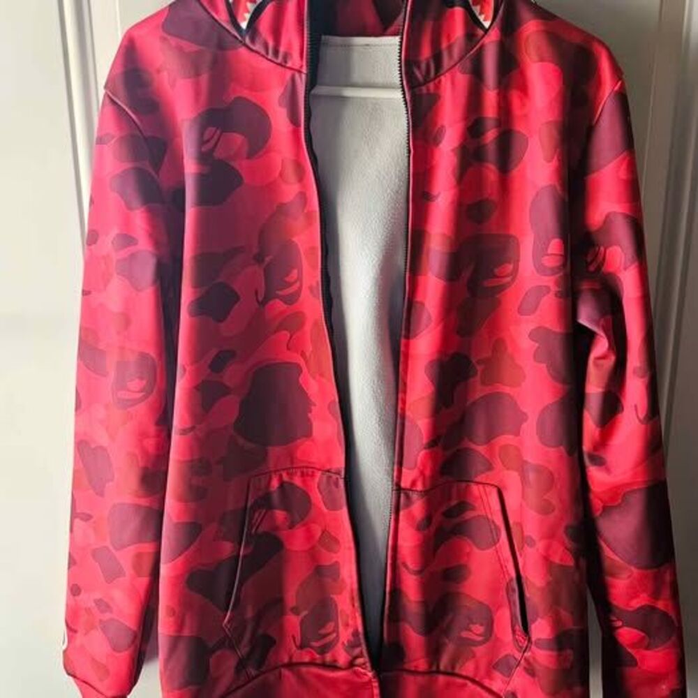 Shark Jacket Boys Large Zips Over Face‎